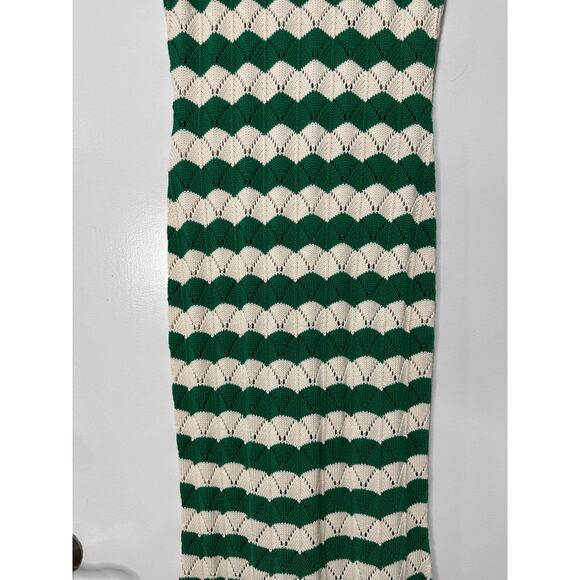Misa Los Angeles Miss Rosalia Crochet Knit Maxi Dress Emerald Cream Small NWT - Picture 5 of 14